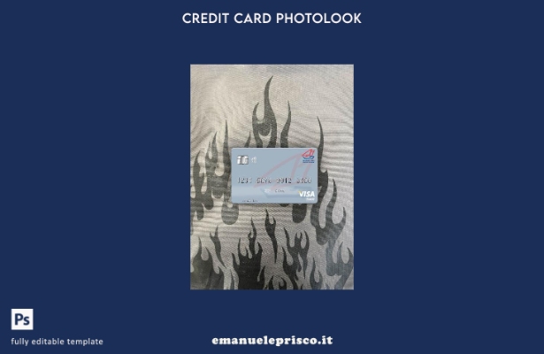 modello frontale photolook con carta di debito visto della Syria Gulf Bank in st